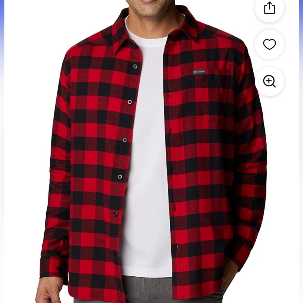 Columbia Mens Cornell Woods Flannel Long Sleeve Holiday SHIRT Size XL